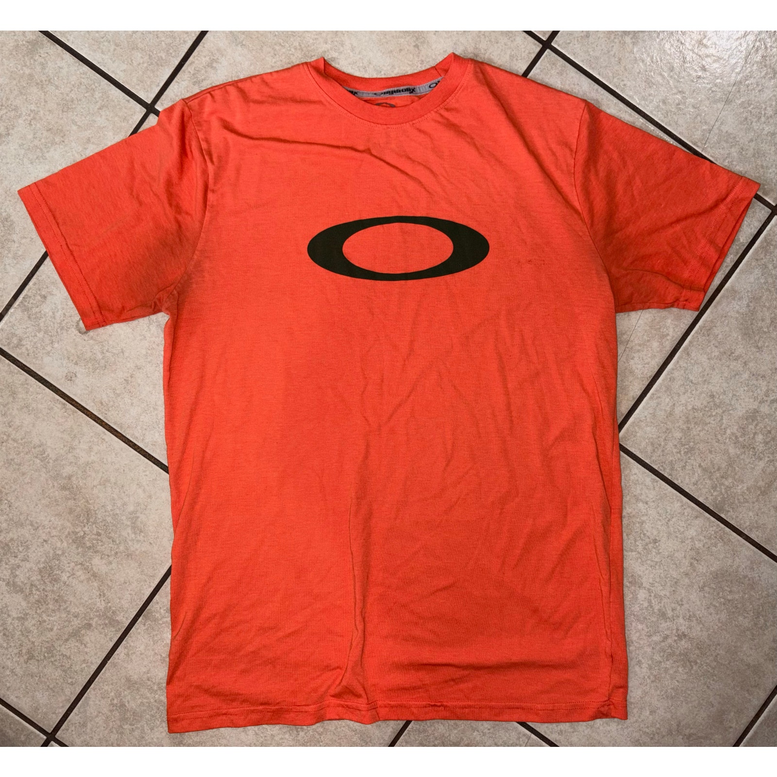 Oakley Hydrolix Regular Fit Orange Medium Short Sleeve